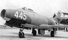 A more recent study of an IDF/AF Ouragan in desert camouflage of blue-grey and stone. Note the underwing attachment points for bombs and rockets