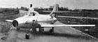 Col. Constantin Rozanoff, chief test pilot of Dassault, standing in the cockpit of the first prototype Ouragan after its maiden flight on 28th February 1949