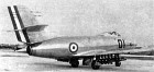 A later photograph of the M.D.450-01 armed with underwing R.Ps; the tip-tanks are as yet without fins. The emblem of SPA.167 just in front of the serial denotes test pilot Paul Boudier